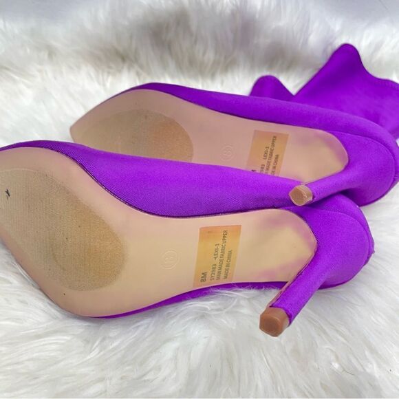 Cape Robbin | pink Lycra Slip on booties 8M 4 1/2” heel, Lexy -1 - Picture 3 of 8